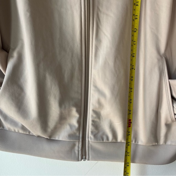 Adidas Women’s 2XL Beige Primegreen Full-Zip Track Jacket Neutral Athleisure - Picture 8 of 8